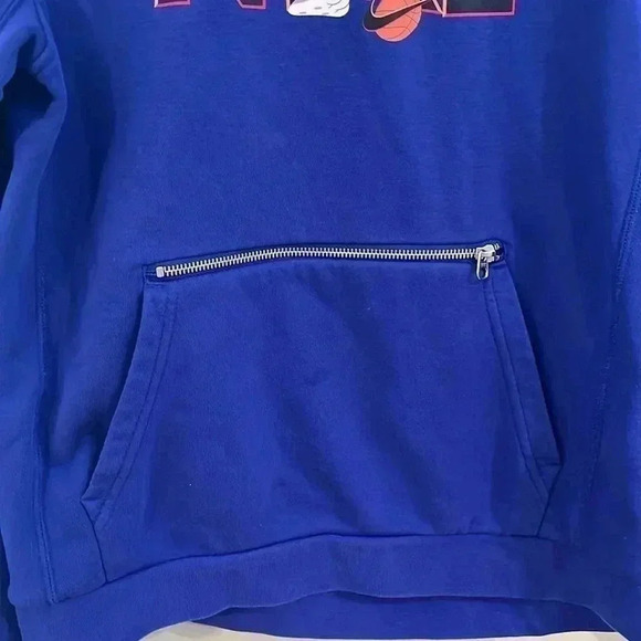 [M][YouthXL] Mens / Youth Nike Dri-Fit  Standard Issue x Space Jam Blue Hoodie - Picture 5 of 9